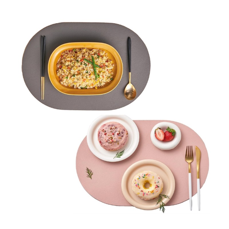 Food Prep Mat - Set of 2 Table Placemat Pink