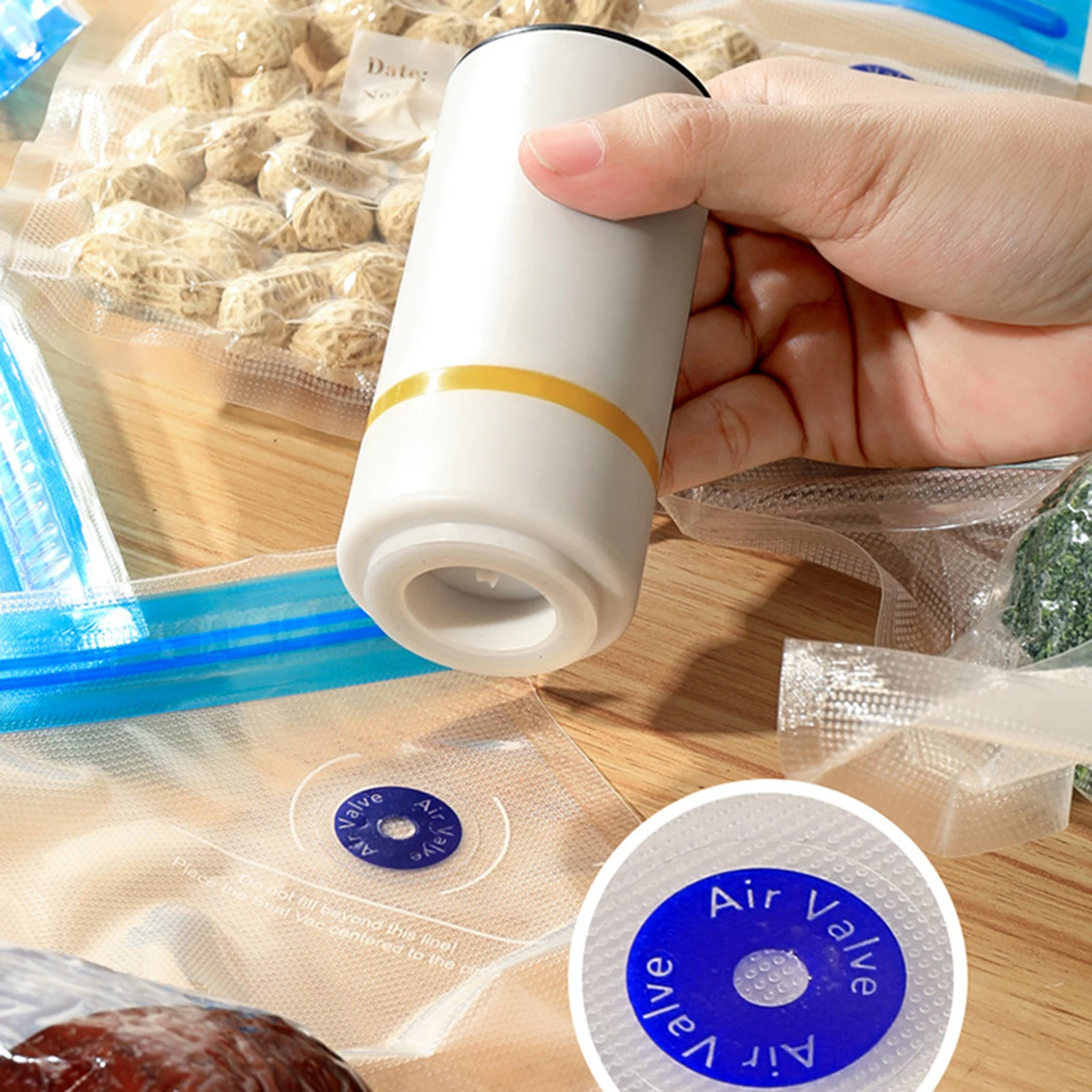 Meal Prep Vacuum Seal Containers - Reusable vacuum food storage bag zipper