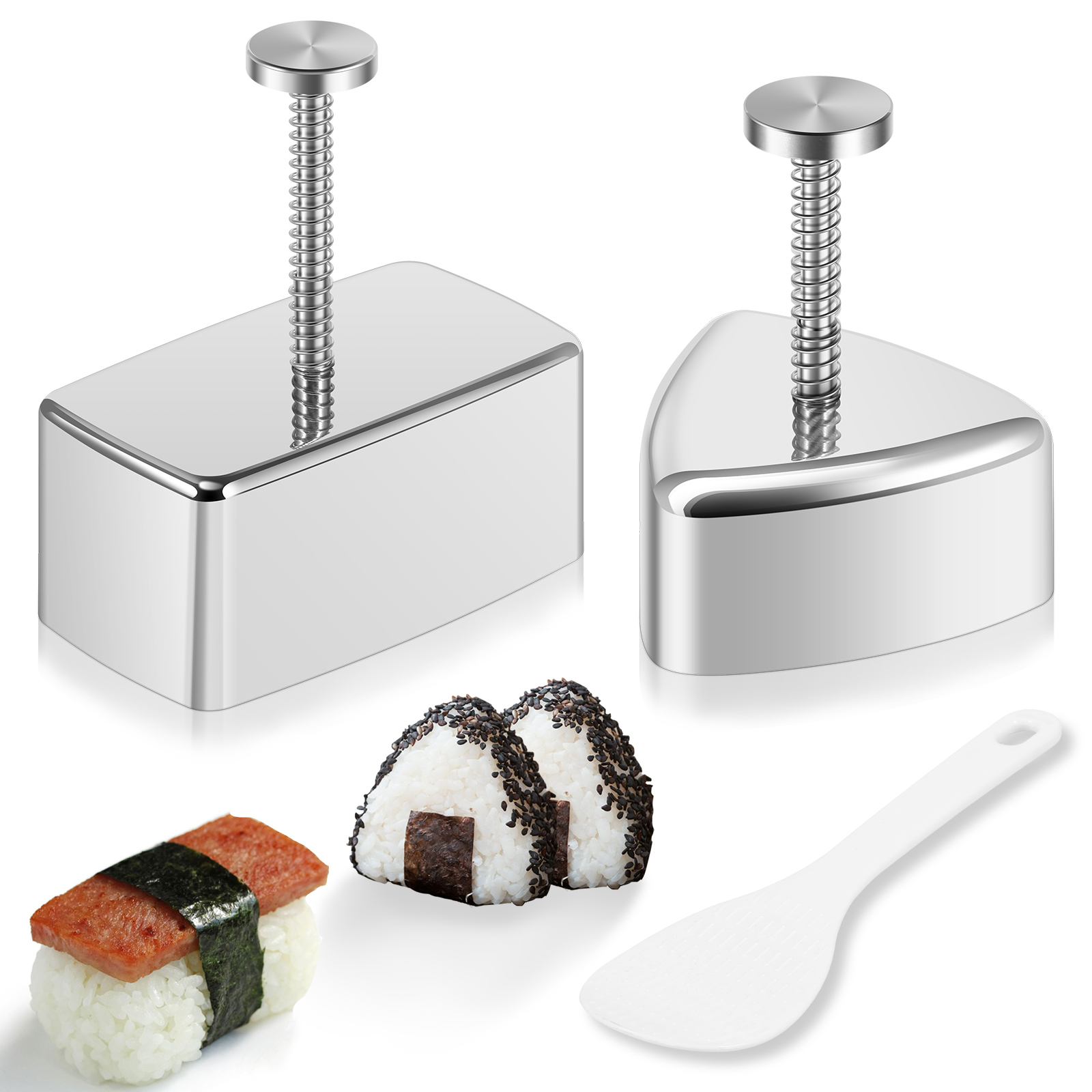 Rice Ball Mold - Onigiri Mold Non-stick Stainless Steel Triangle