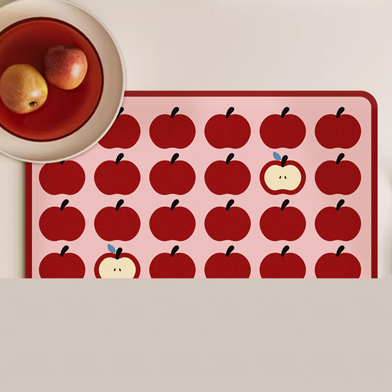 Meal Prep Format - ute Apple Pattern Drying Mat Foldable