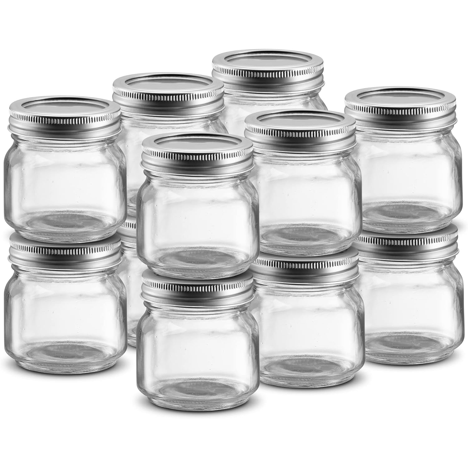 Overnight Oat Jar - Mason Jars 8oz Regular Mouth Glass