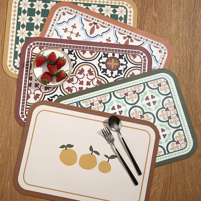 Food Prep Mat - Retro American Heat Resistant Placemat Oil-Proof