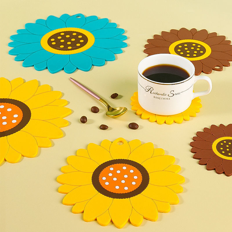 PVC Sunflower Hot Pot Holder A - مراجعة Food Prep Mat وسعره