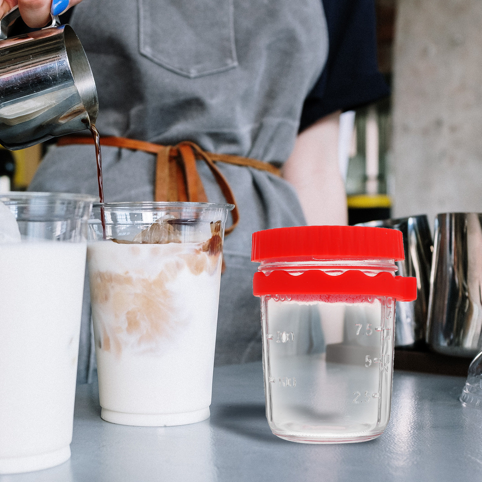 Glass Breakfast Cup Portable A - مراجعة Overnight Oat Jar وسعره