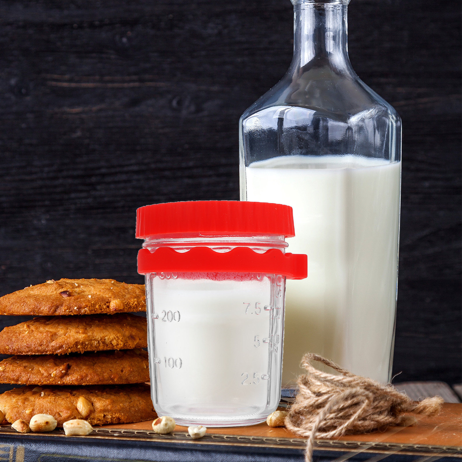 Glass Breakfast Cup Portable A - مراجعة Overnight Oat Jar وسعره