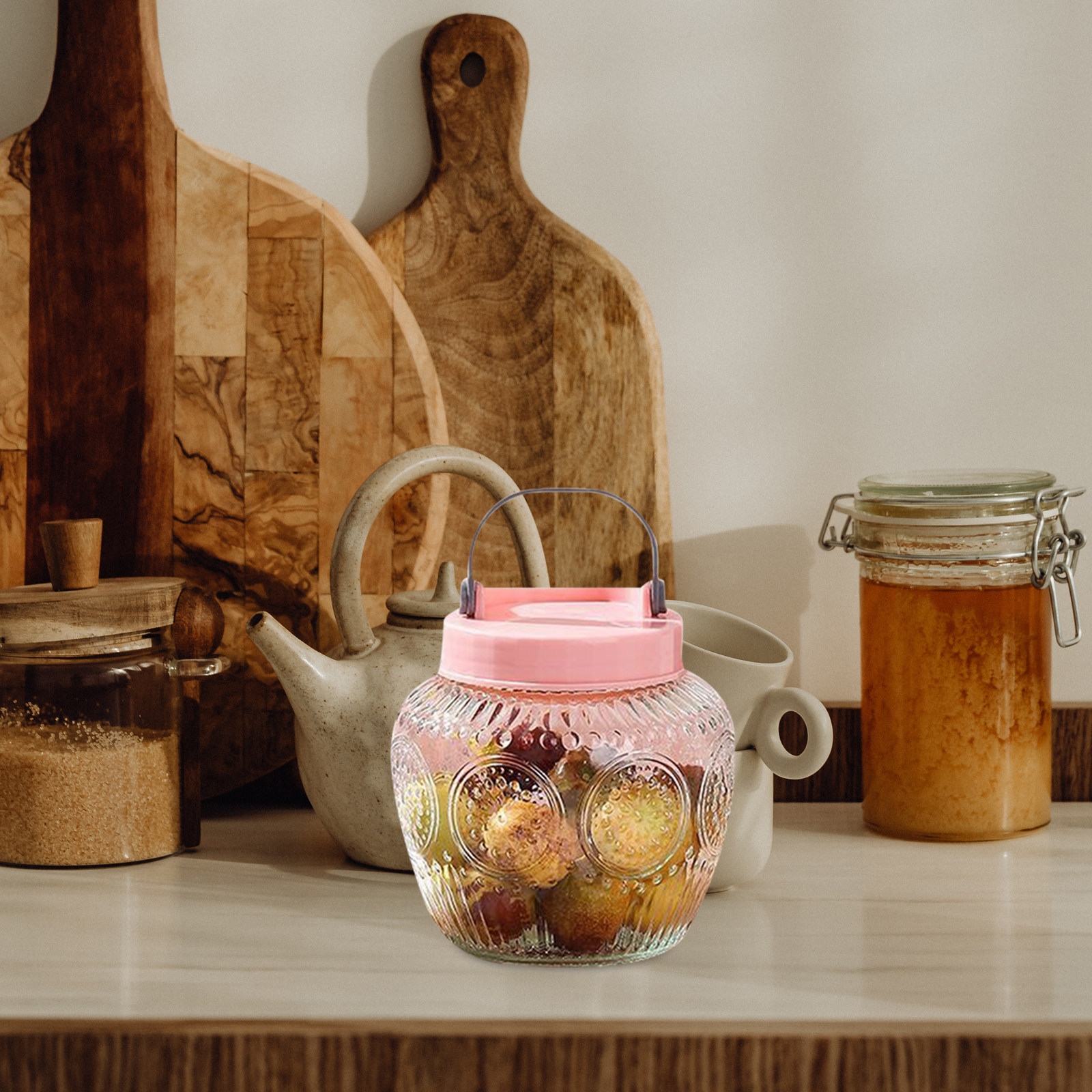 1200Ml Clear Glass Canister Ai - مراجعة Overnight Oat Jar وسعره