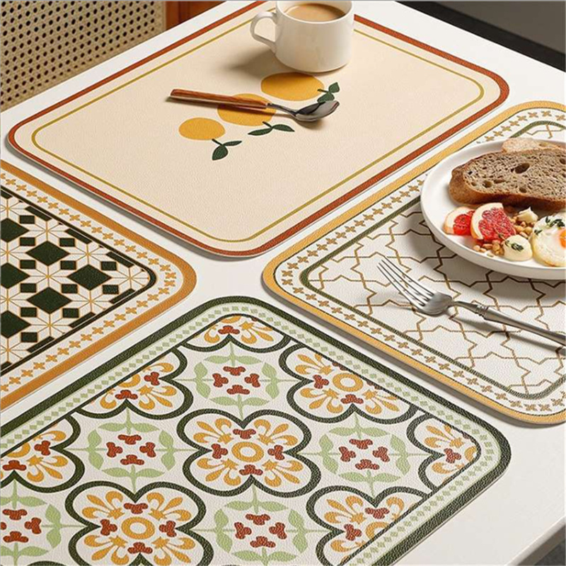 PU Retro Leather Placemat Oil  - مراجعة Food Prep Mat وسعره