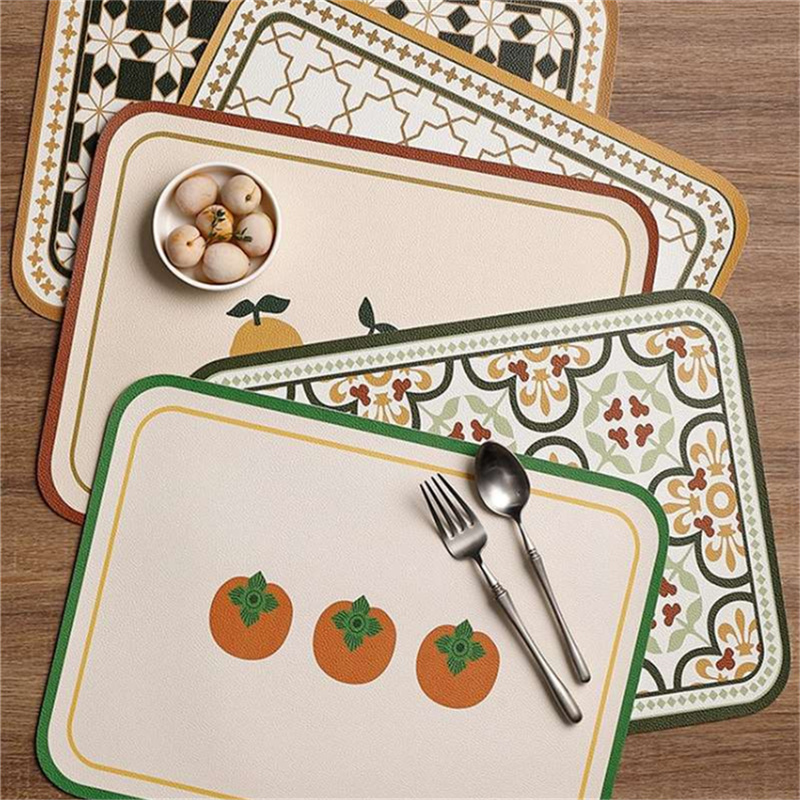 PU Retro Leather Placemat Oil  - مراجعة Food Prep Mat وسعره