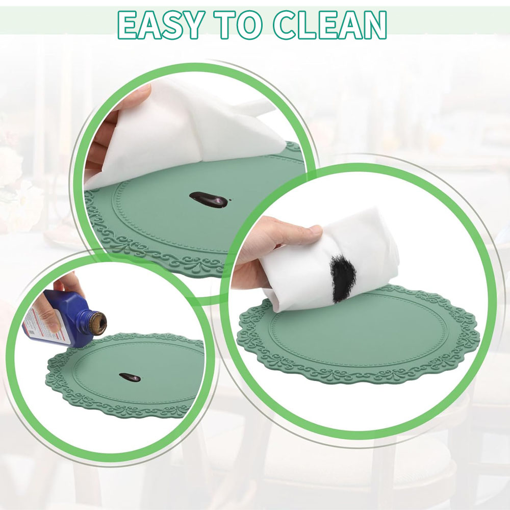 Round Silicone Table Mat, Heat - مراجعة Food Prep Mat وسعره