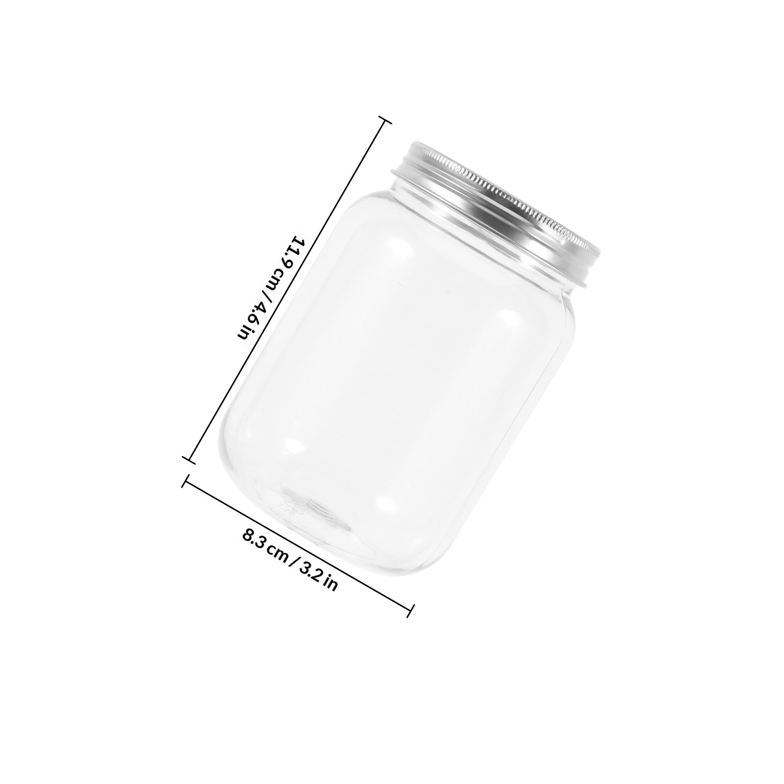4Pcs Clear Plastic Jars with A - مراجعة Overnight Oat Jar وسعره