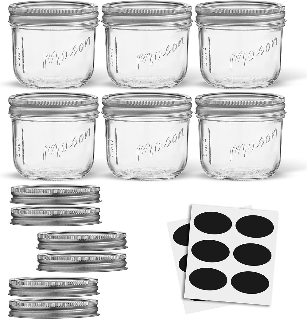 8 Oz Mason Jars with Lids, Lab - مراجعة Overnight Oat Jar وسعره