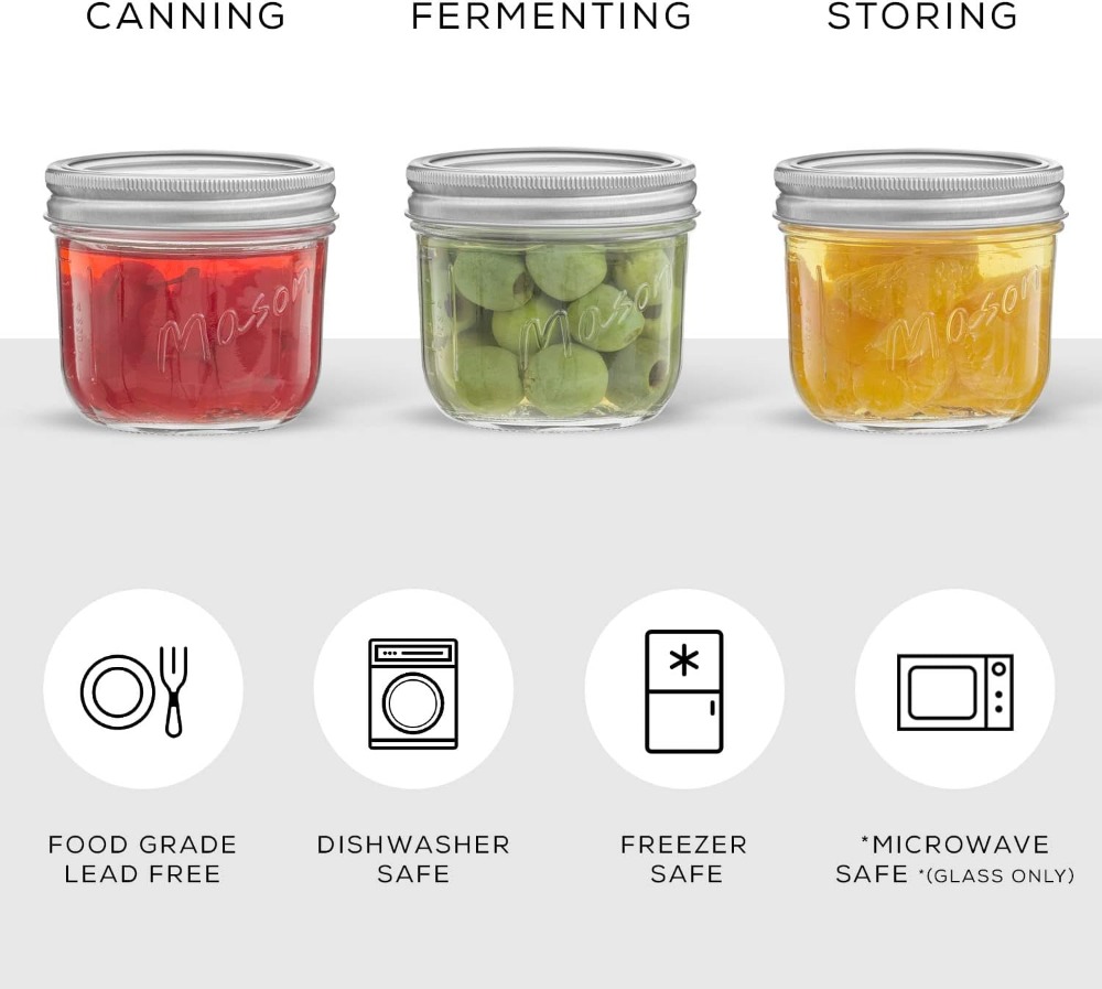 8 Oz Mason Jars with Lids, Lab - مراجعة Overnight Oat Jar وسعره