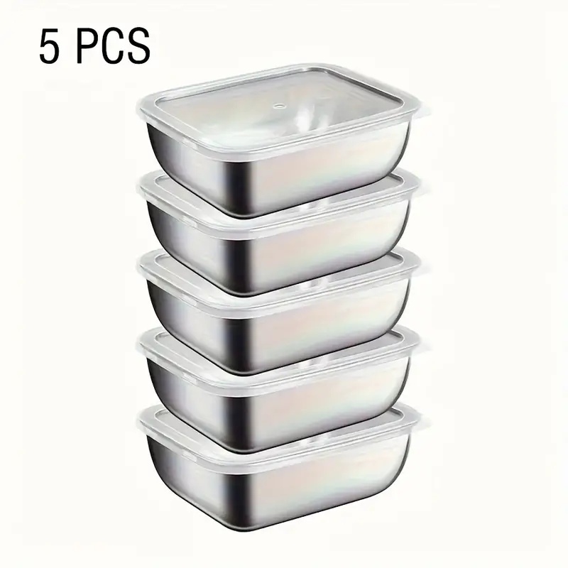 5-Piece Stainless Steel Food S - مراجعة Meal Prep Ideas وسعره