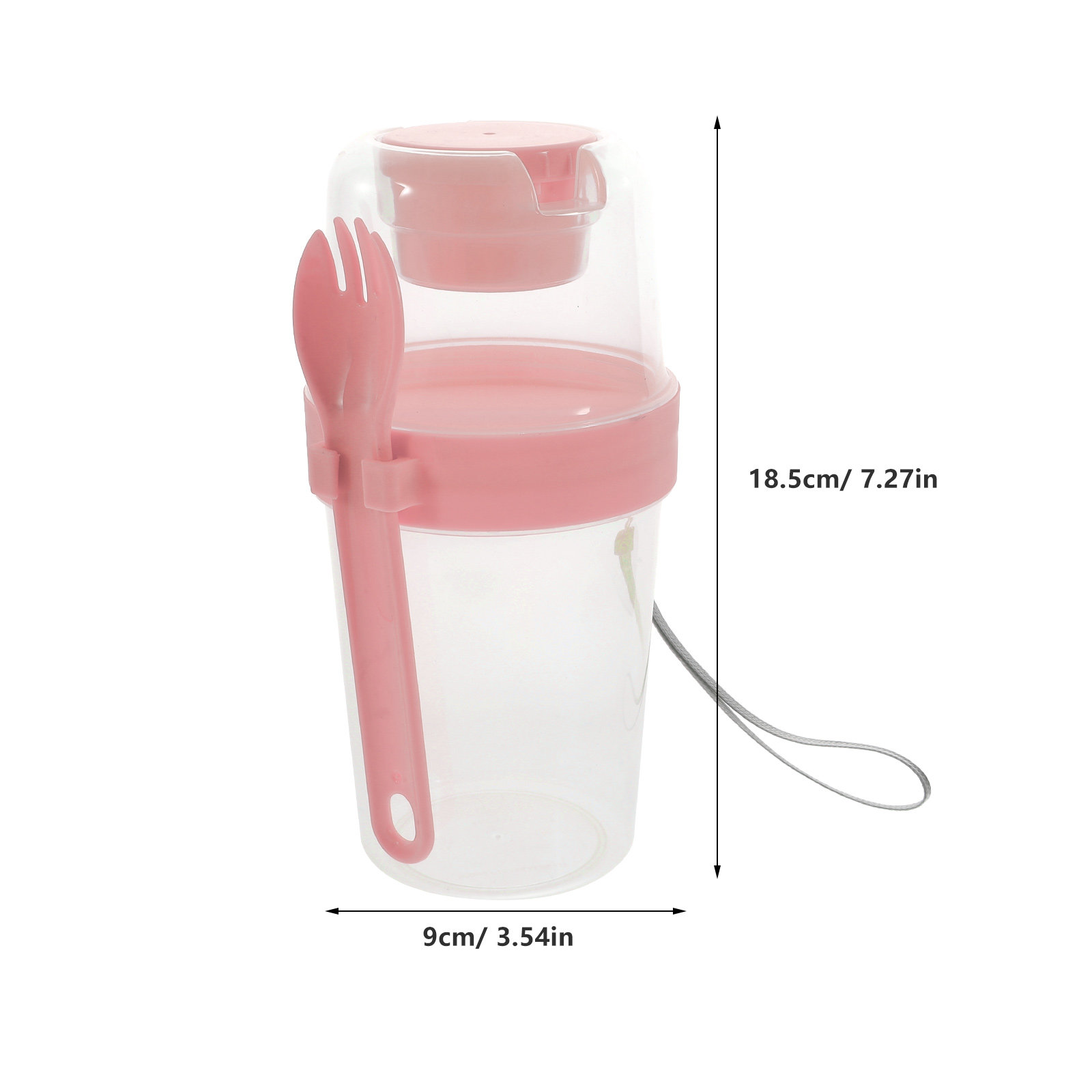1Set Double-Layer Portable Sal - مراجعة Overnight Oat Jar وسعره