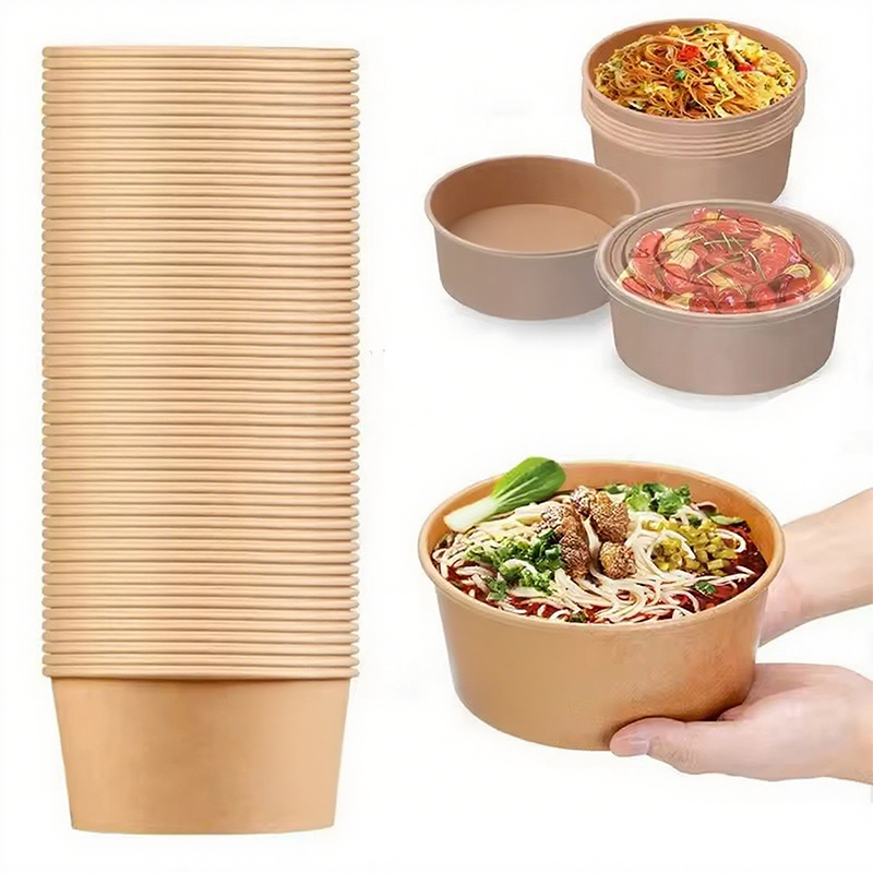 Kraft Paper Round Bowls Dispos - مراجعة Meal Prep Noodles وسعره