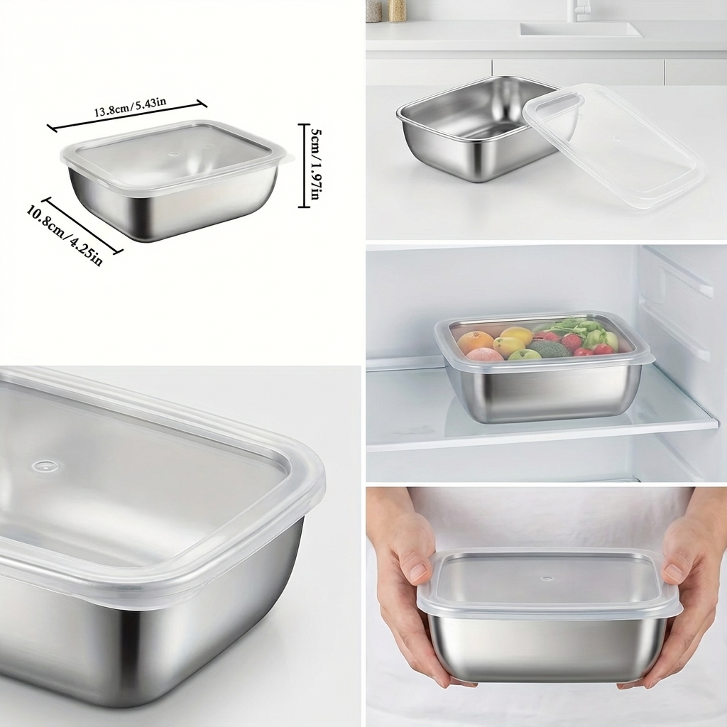 5PCS Stainless Steel Food Stor - مراجعة Meal Prep Ideas وسعره