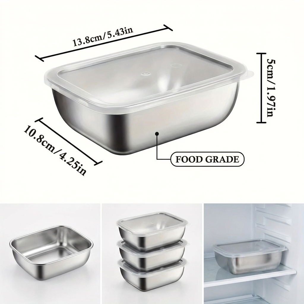 5PCS Stainless Steel Food Stor - مراجعة Meal Prep Ideas وسعره