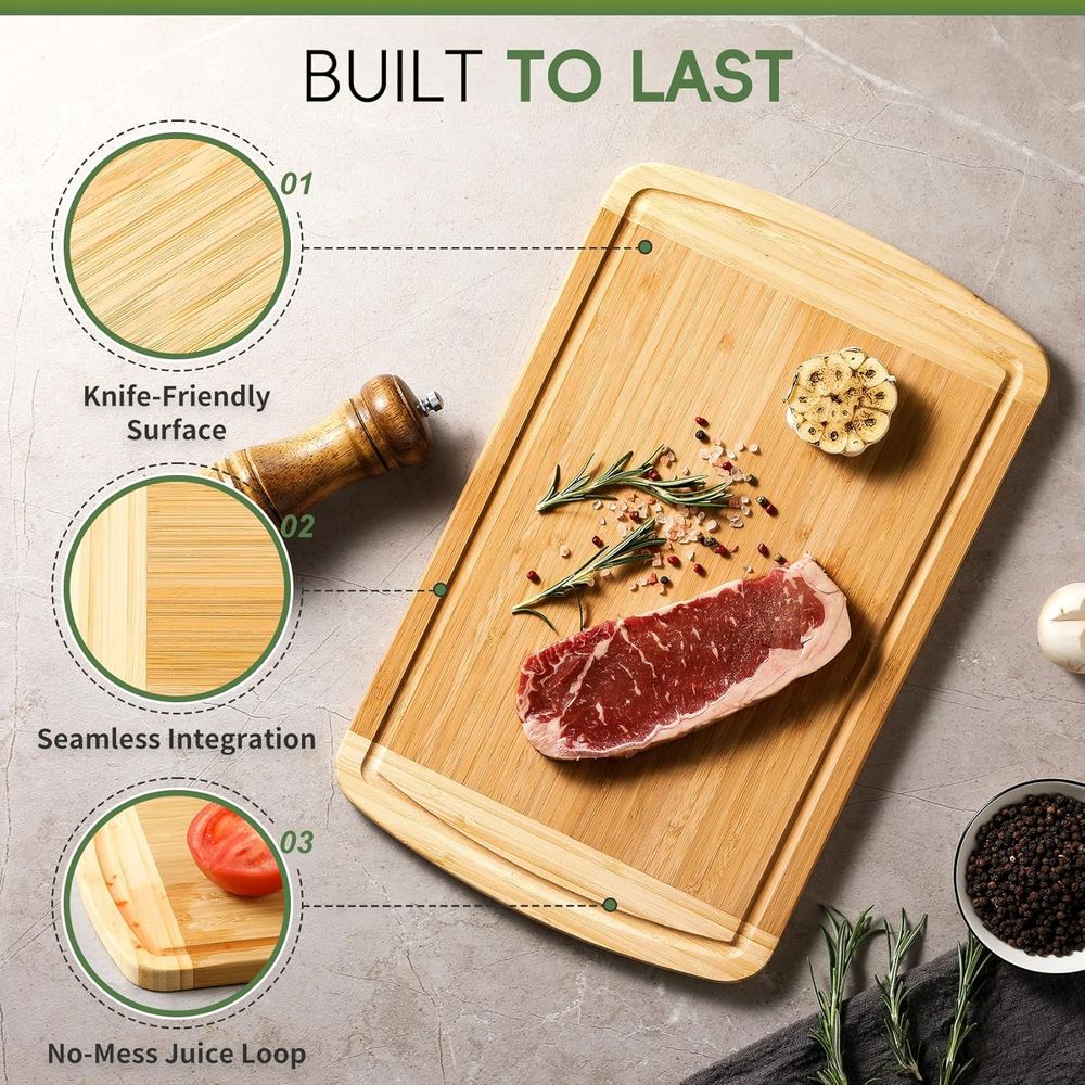 Organic Bamboo Cutting Board S - مراجعة Meal Prep Organic وسعره