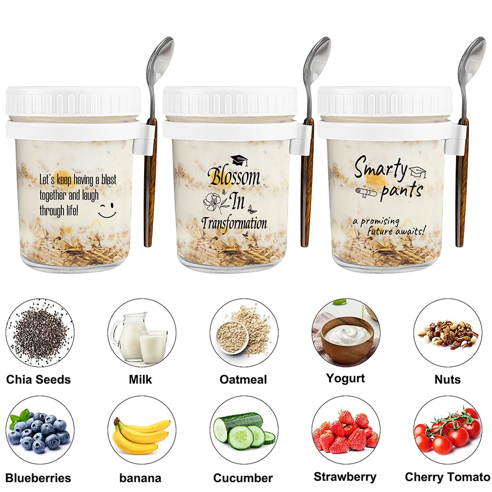 Overnight Oats Container 12 Oz - مراجعة Overnight Oat Jar وسعره