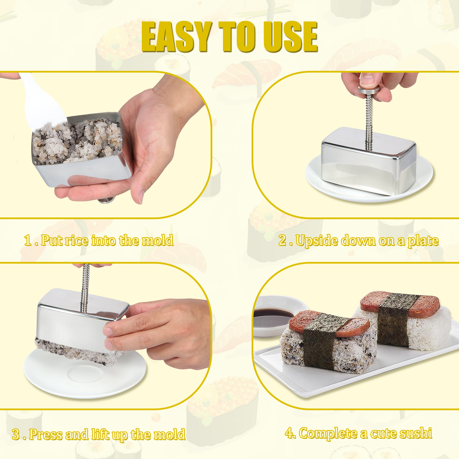 Onigiri Mold Non-stick Stainle - مراجعة Rice Ball Mold وسعره
