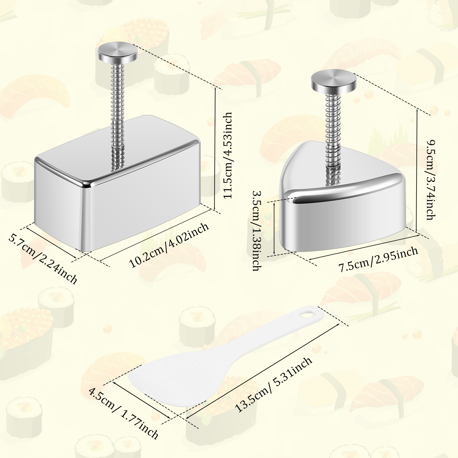 Onigiri Mold Non-stick Stainle - مراجعة Rice Ball Mold وسعره