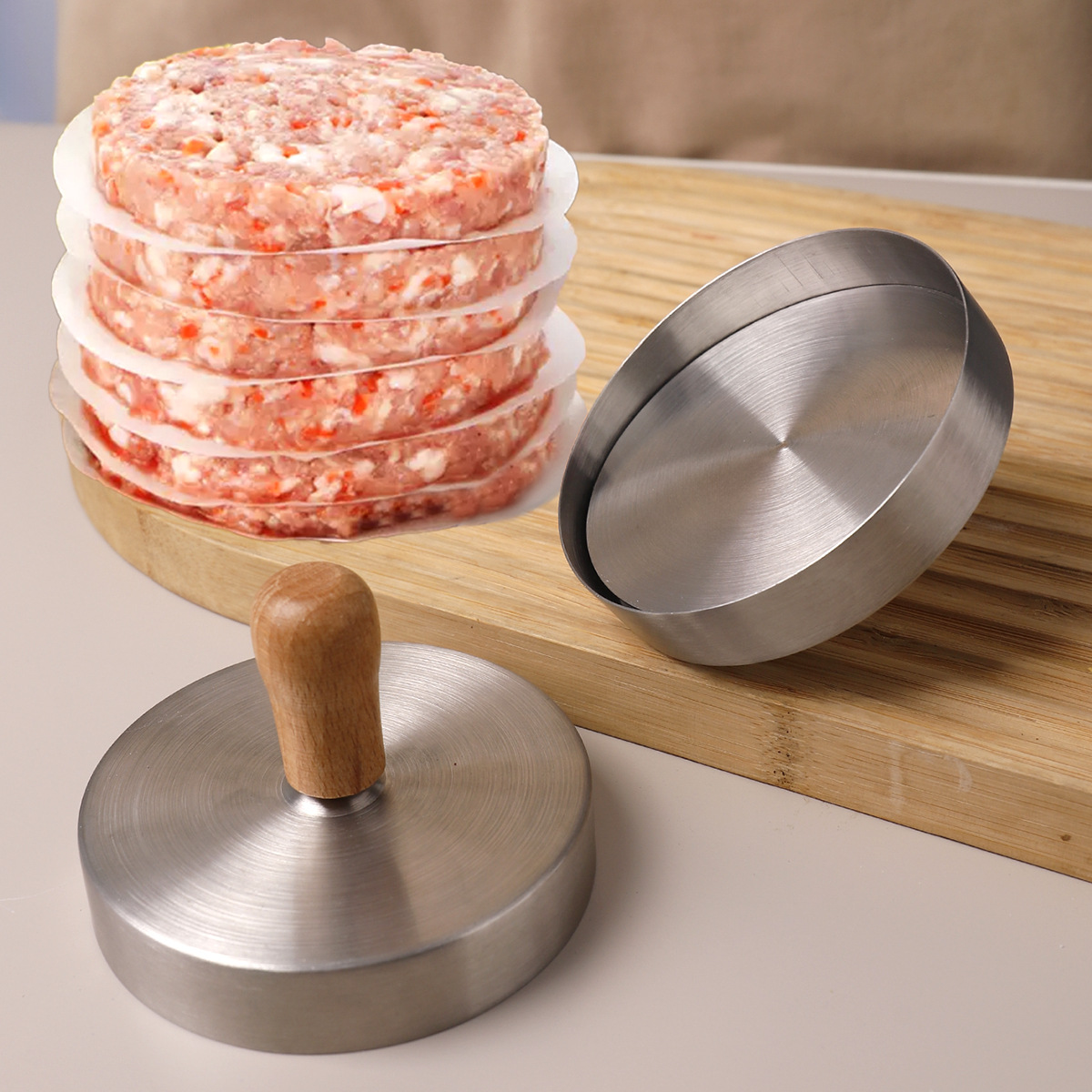 Stainless steel burger beef pa - مراجعة Rice Ball Mold وسعره