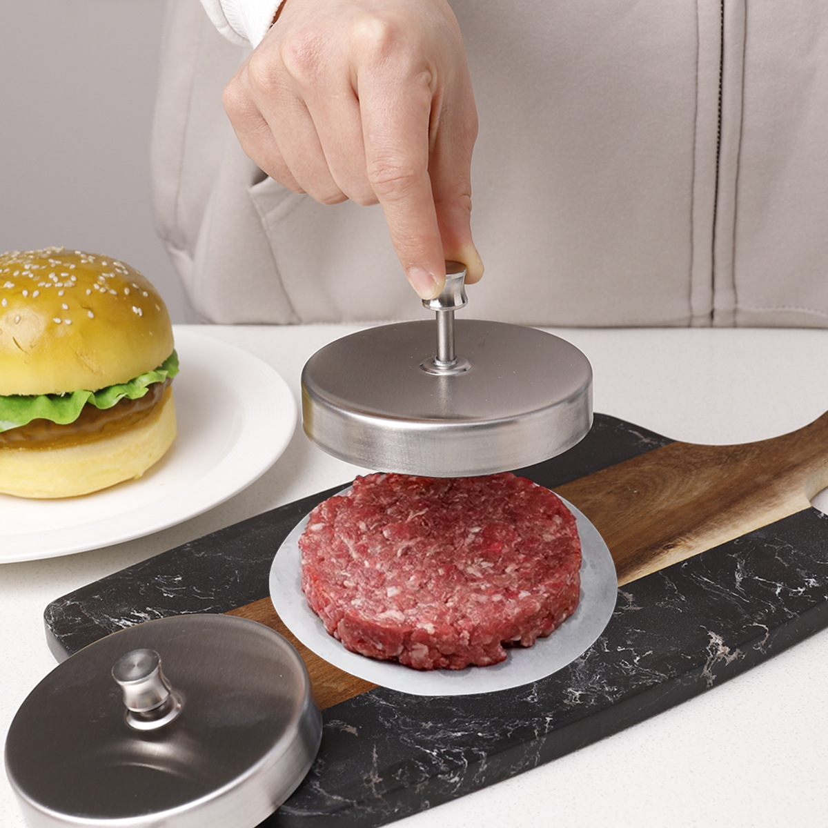 Stainless steel burger beef pa - مراجعة Rice Ball Mold وسعره
