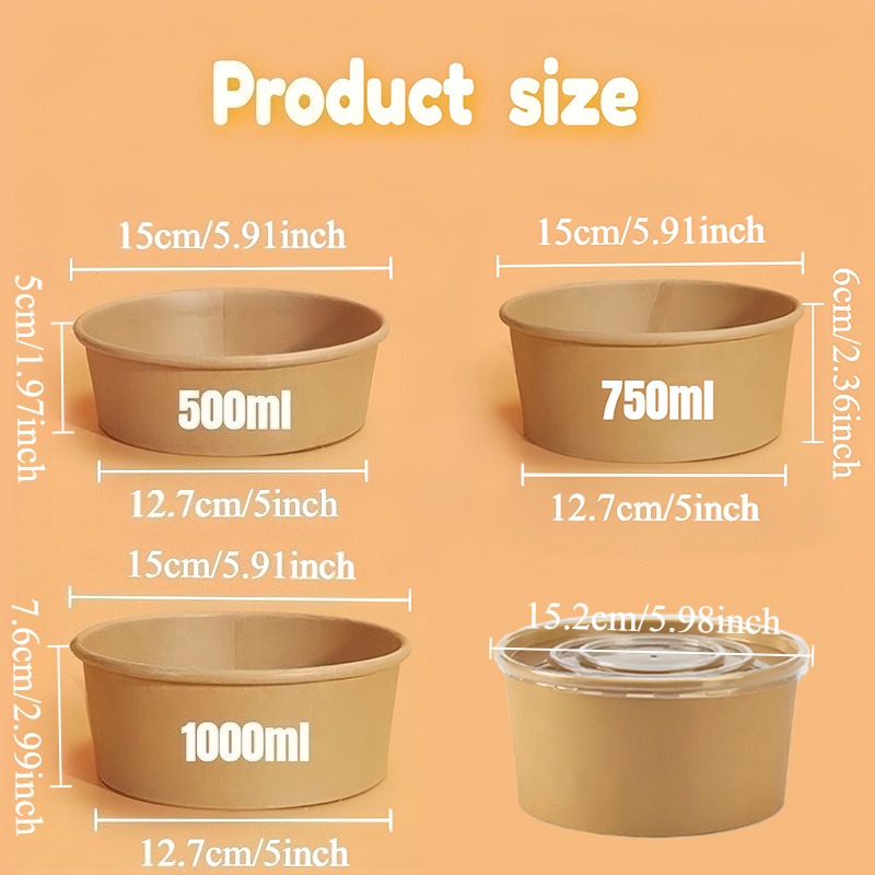 Kraft Paper Round Bowls Dispos - مراجعة Meal Prep Noodles وسعره