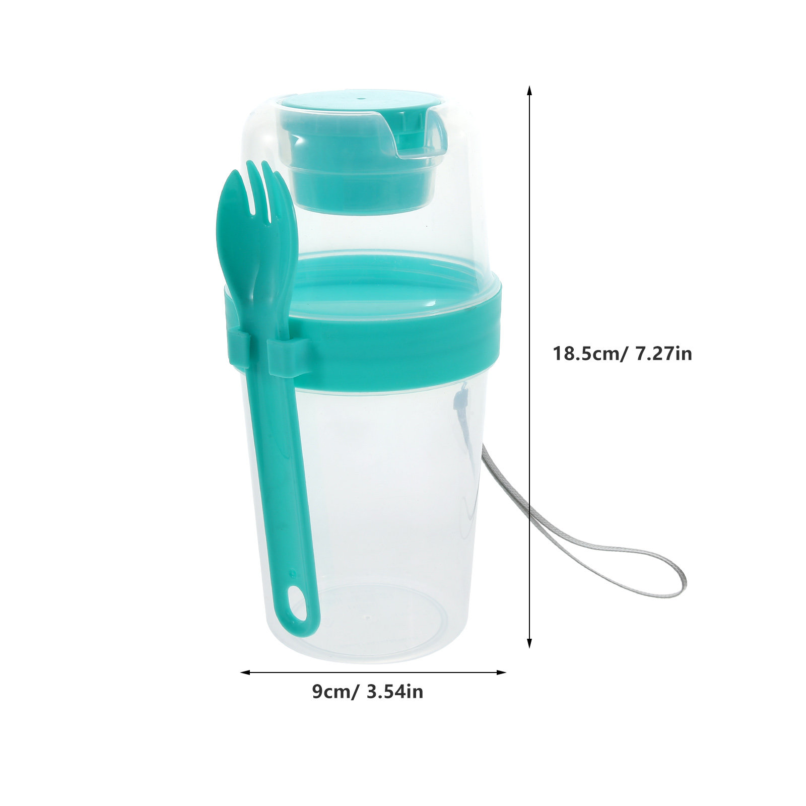 1Set Salad Cup Portable Double - مراجعة Overnight Oat Jar وسعره
