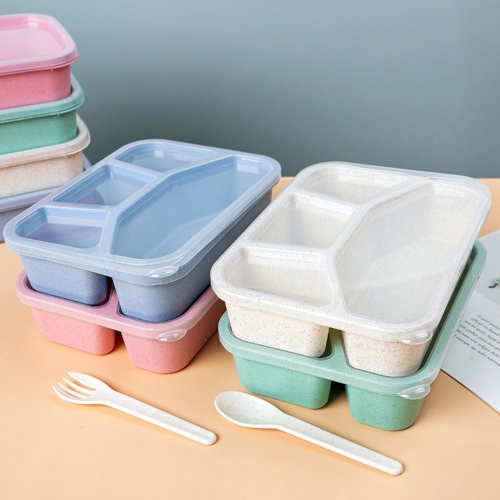 4 Compartments Kids Bento Box  - مراجعة Meal Prep Ideas وسعره