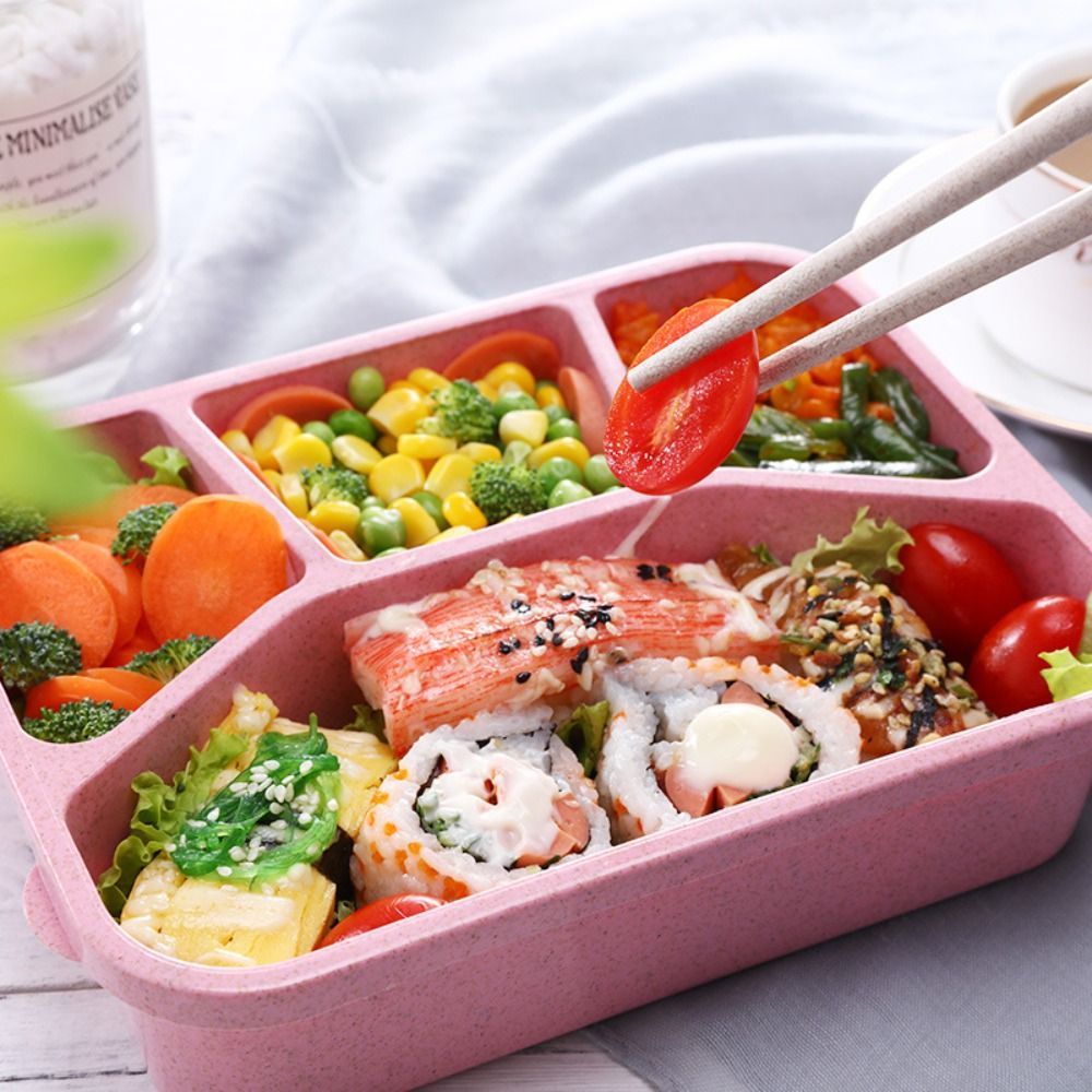 4 Compartments Kids Bento Box  - مراجعة Meal Prep Ideas وسعره