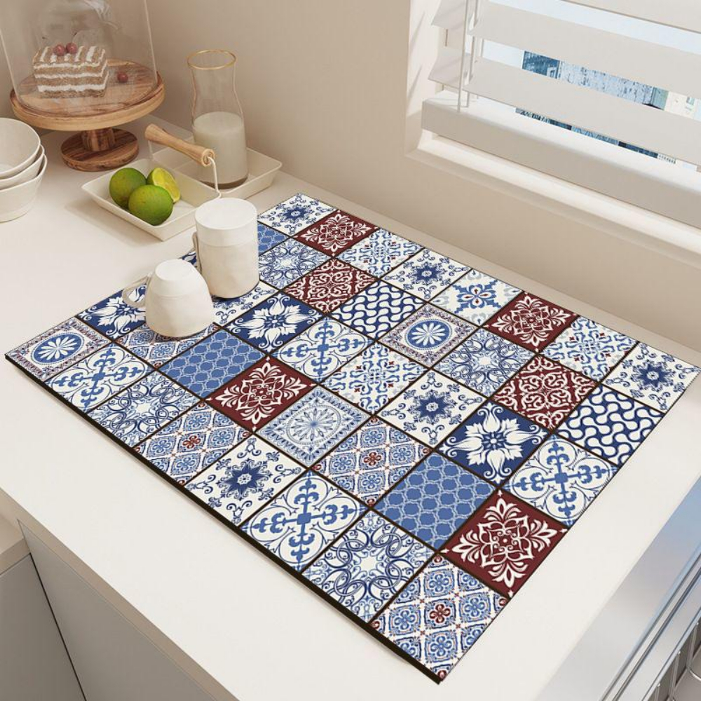 Retro Bohemian Pattern Diatom  - مراجعة Food Prep Mat وسعره