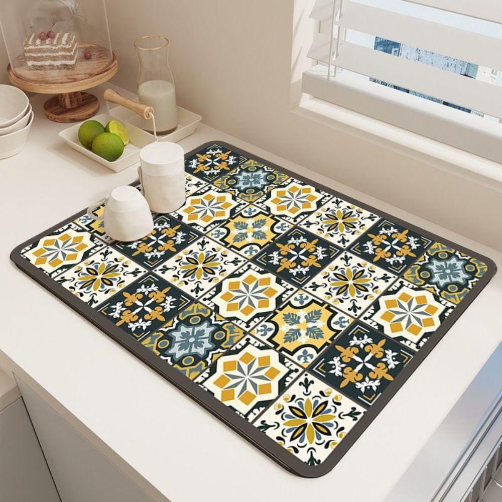 Retro Bohemian Pattern Diatom  - مراجعة Food Prep Mat وسعره
