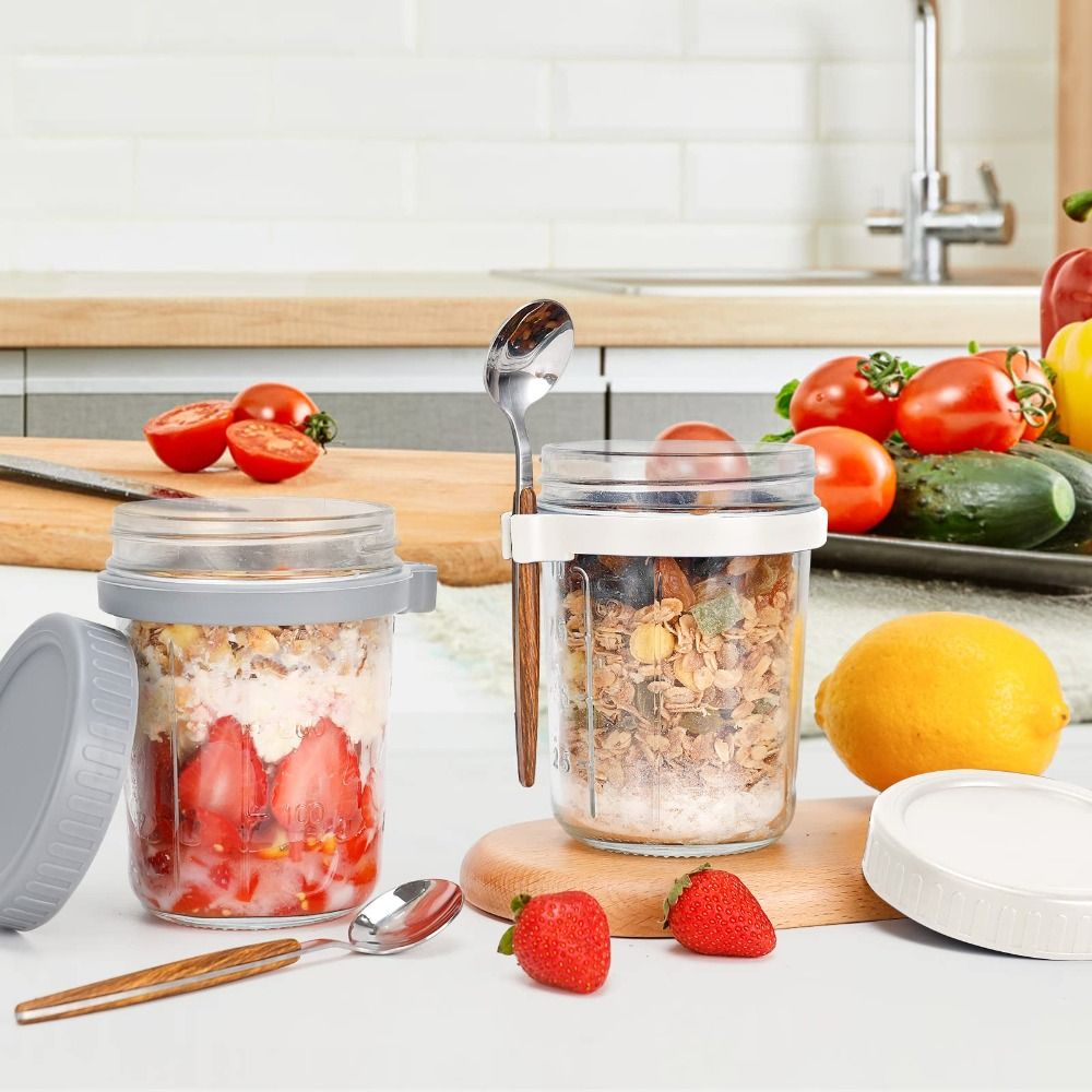 Yogurt Jar 350ml Overnight Oat - مراجعة Overnight Oat Jar وسعره