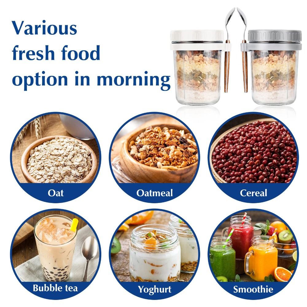 Yogurt Jar 350ml Overnight Oat - مراجعة Overnight Oat Jar وسعره