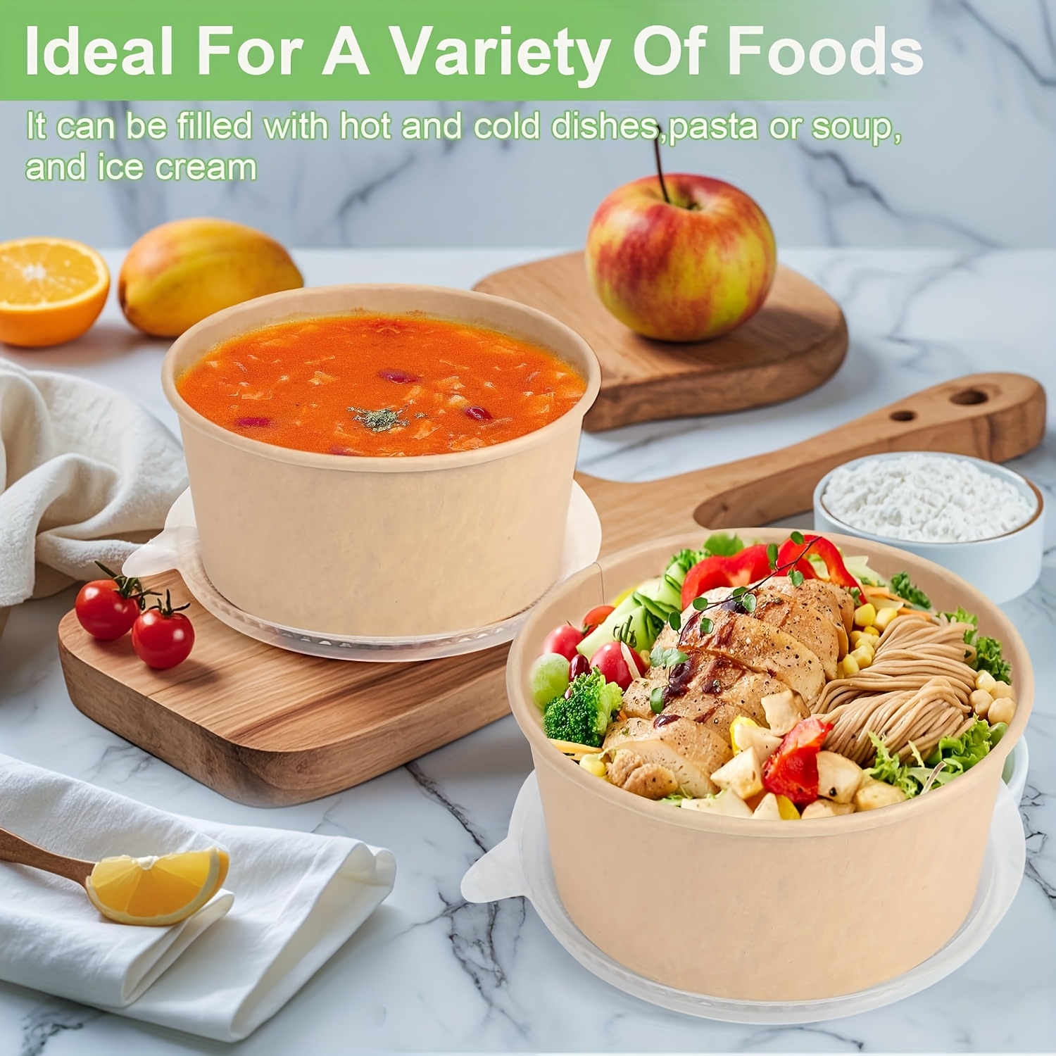 25Oz/750Ml 25/50 Pack Paper Bo - مراجعة Meal Prep Ideas وسعره