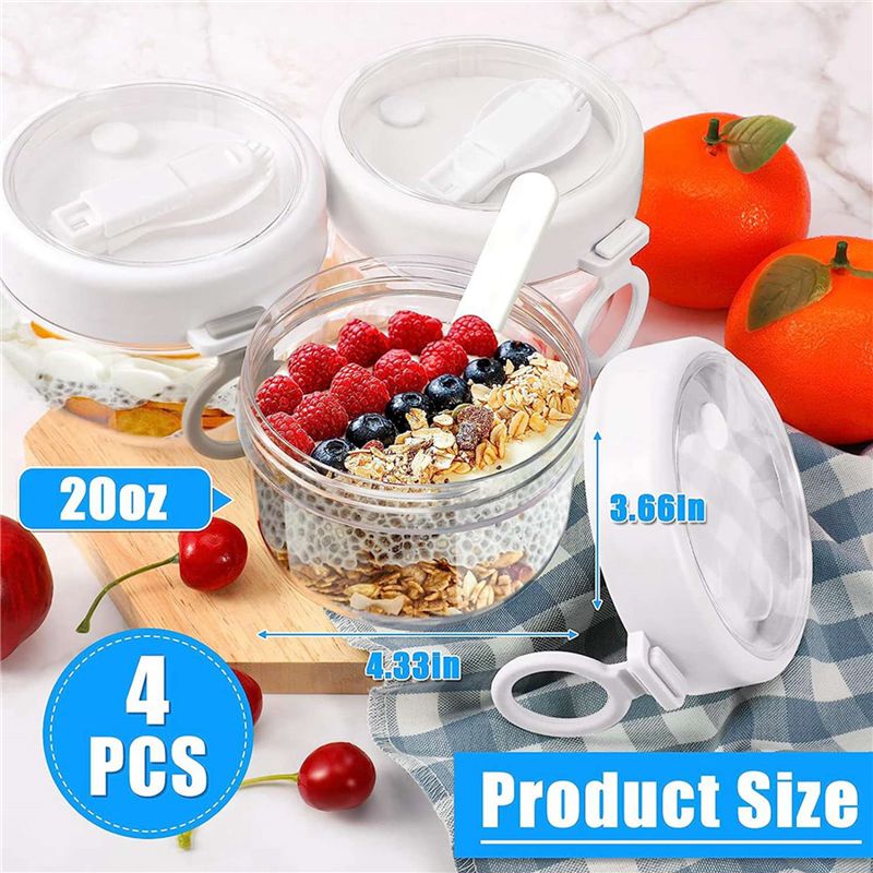 BYBS-8 Pcs Overnight Oats Cont - مراجعة Overnight Oat Jar وسعره