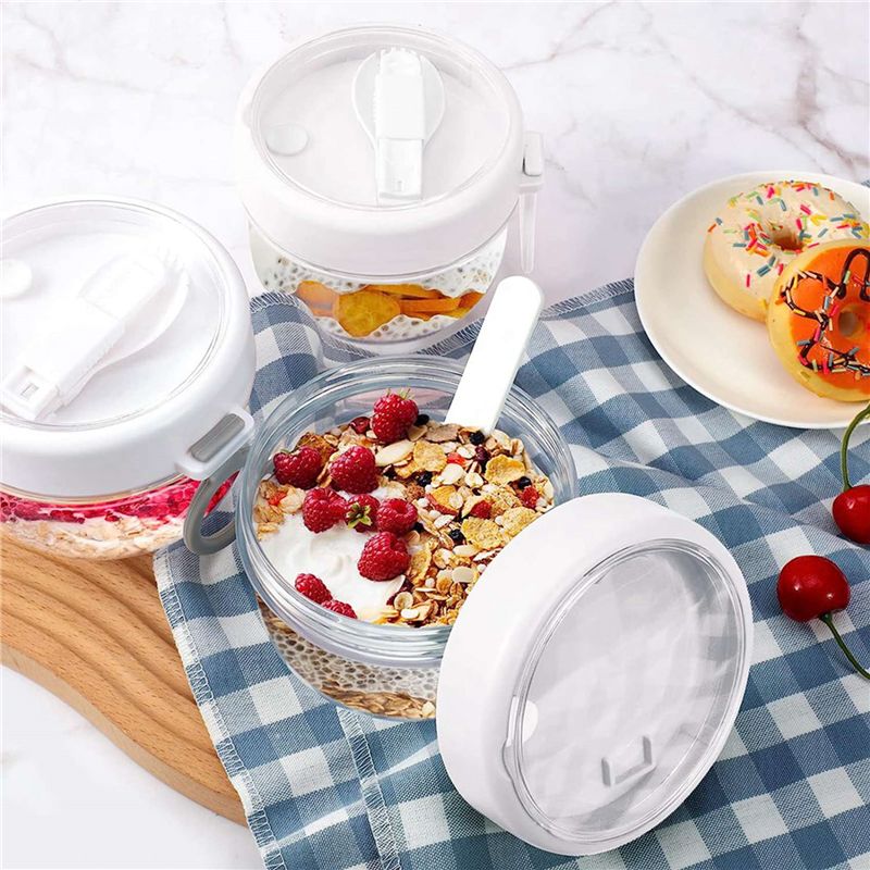 BYBS-8 Pcs Overnight Oats Cont - مراجعة Overnight Oat Jar وسعره
