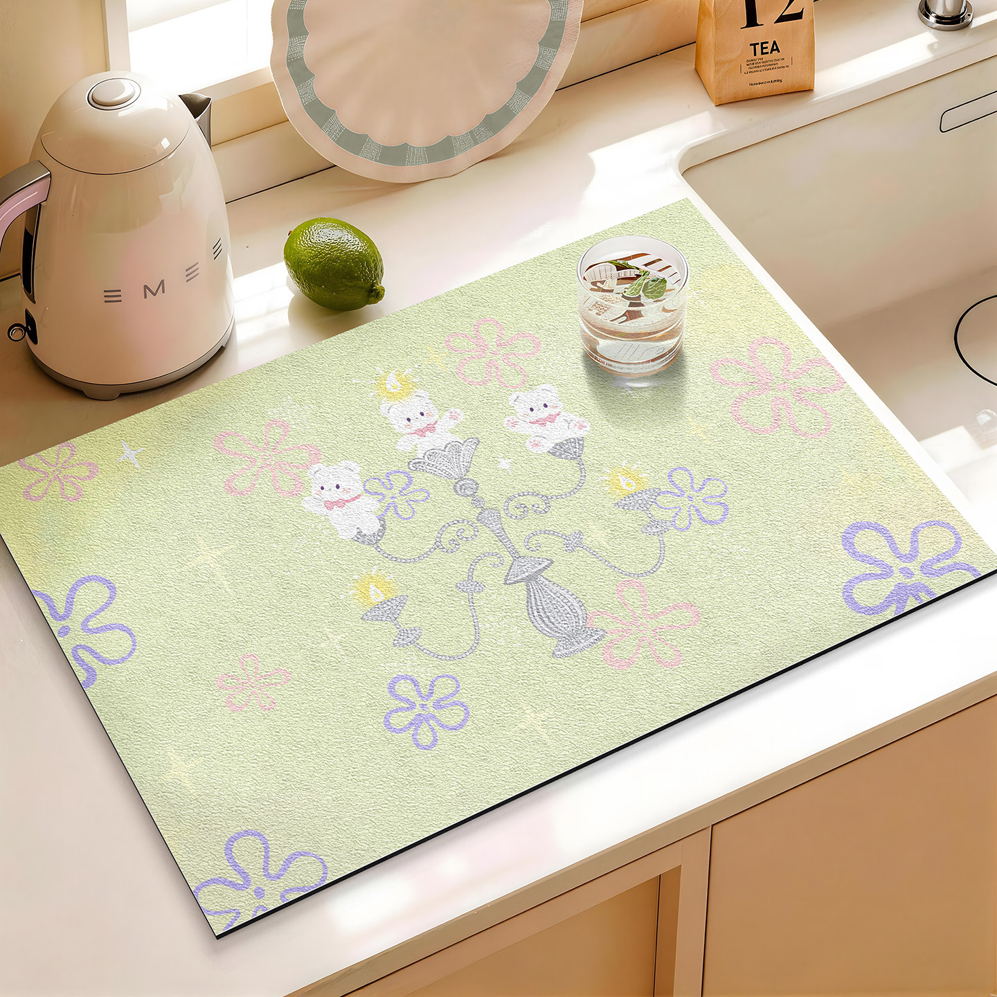 VIKAMA Fresh Apple Bear Cartoo - مراجعة Food Prep Mat وسعره